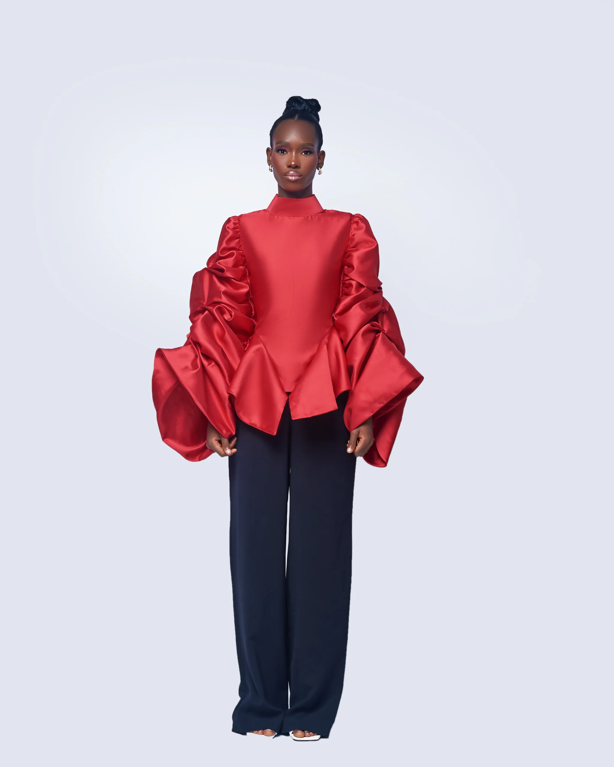 SNDRMODE - VANGUARD SCULPTED SLEEVE BLOUSE