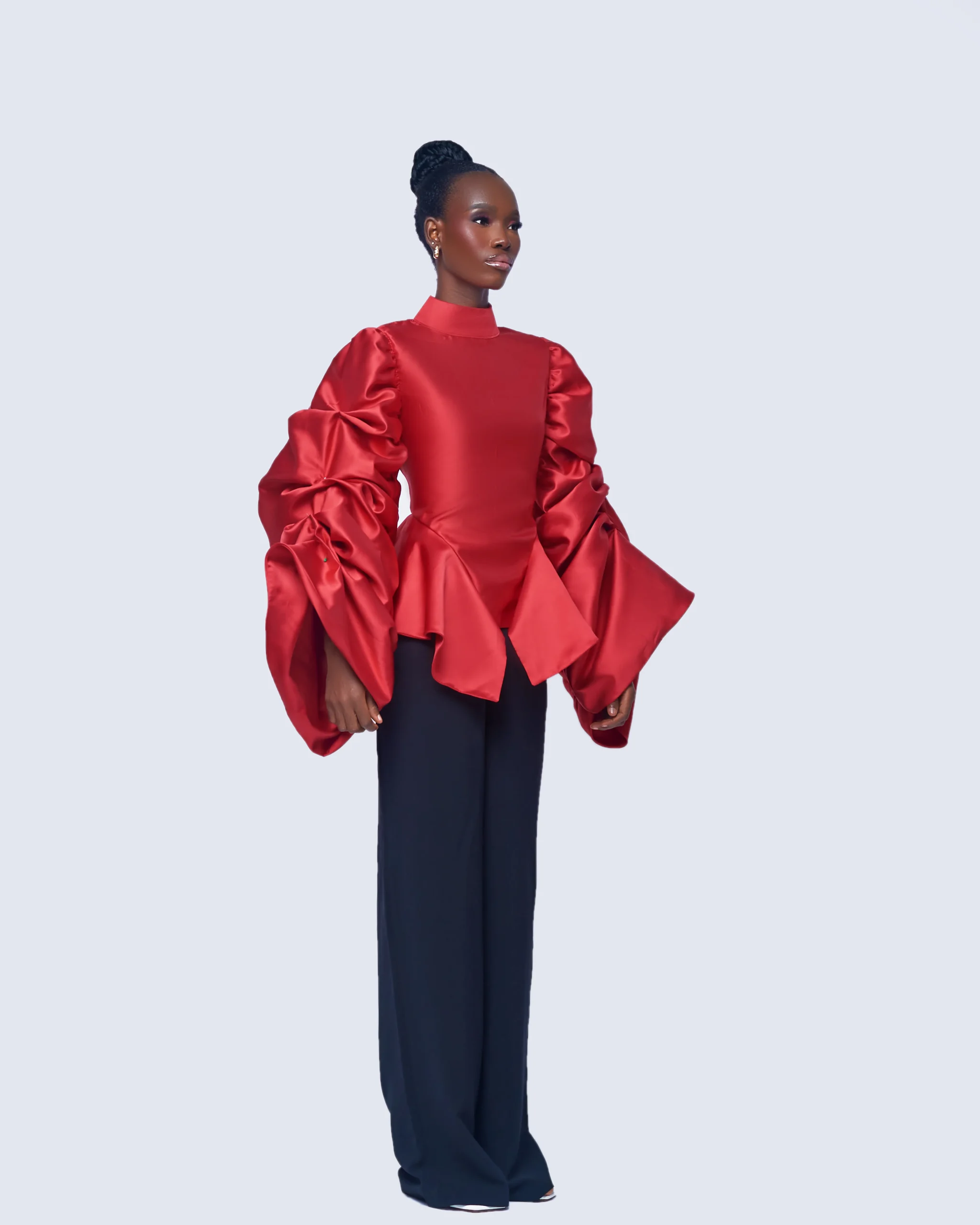 SNDRMODE - VANGUARD SCULPTED SLEEVE BLOUSE - Image 3