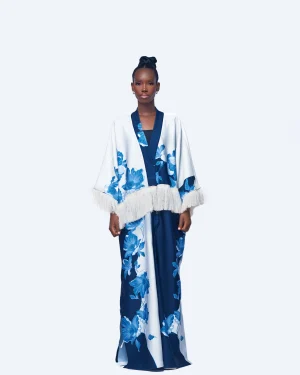 SNDRMODE - BLOOM FRINGE KIMONO DRESS
