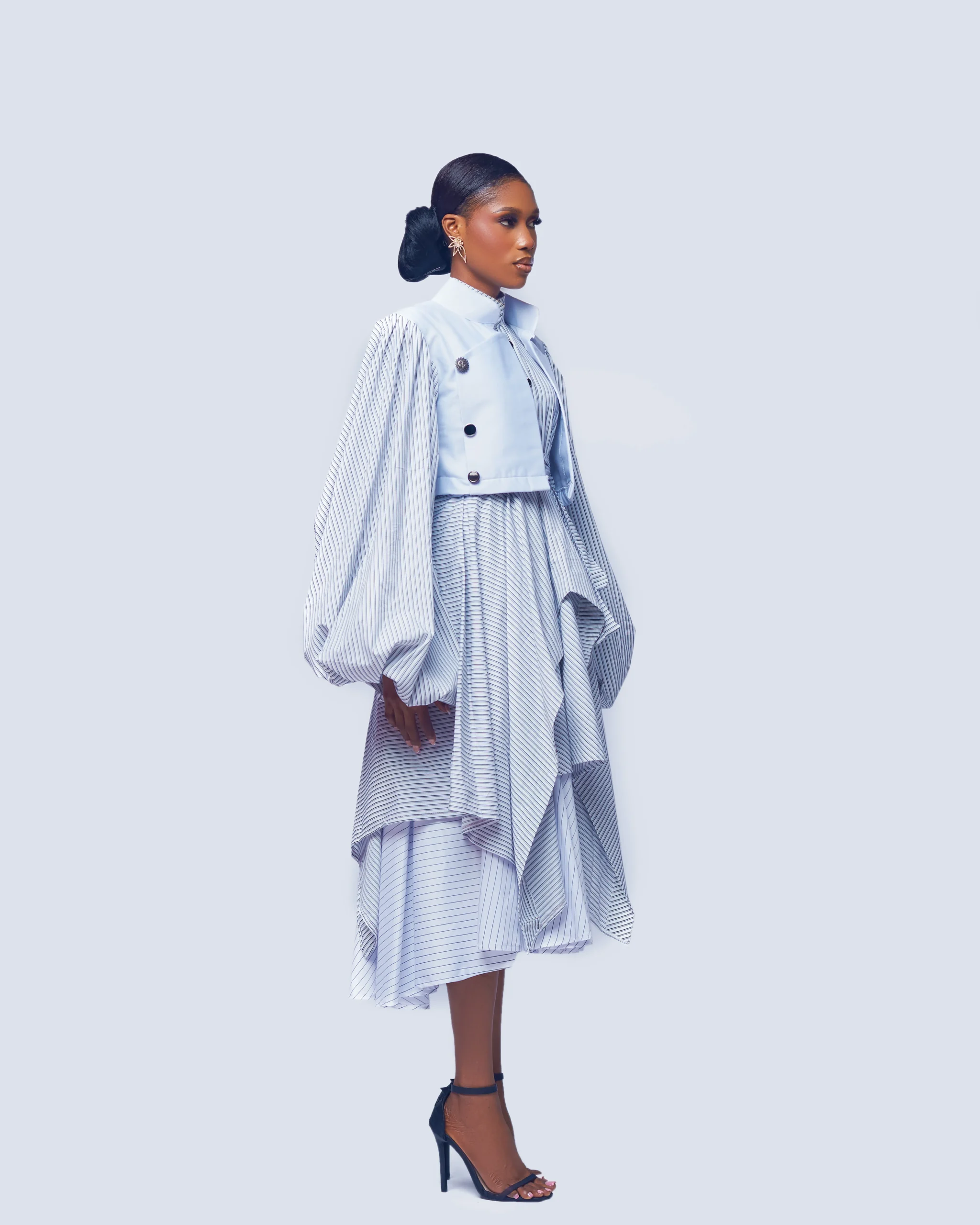 SNDRMODE - HARBOUR STRIPE MIDI DRESS - Image 3