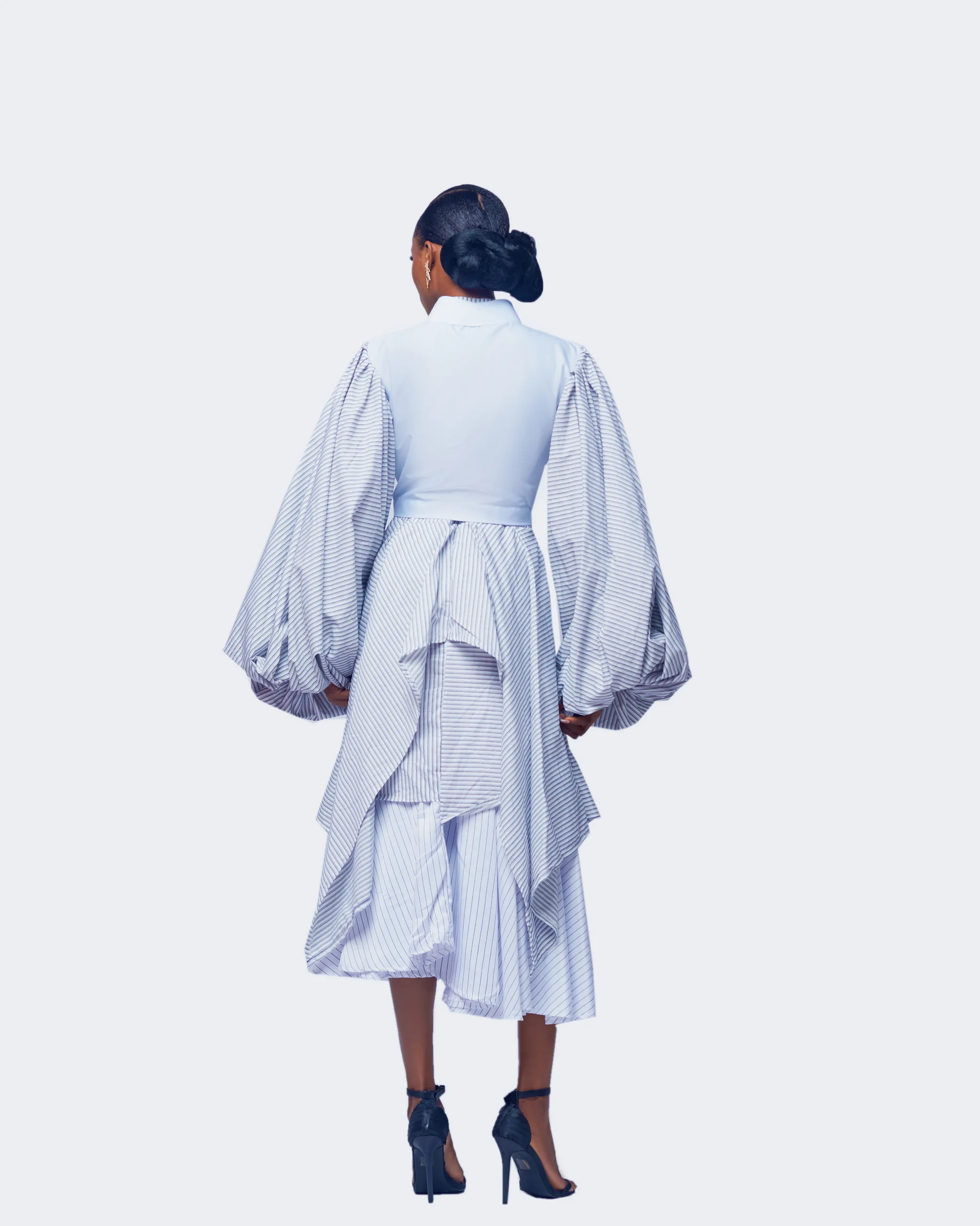 SNDRMODE - HARBOUR STRIPE MIDI DRESS - Image 2