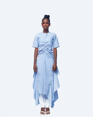 SNDRMODE - RUCHED CASCADE DRESS